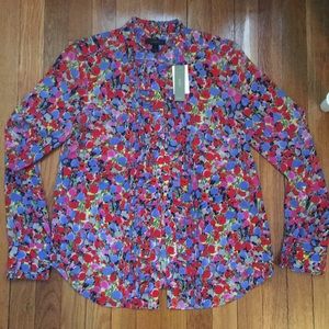 NWT J.Crew Silk Floral Blouse
